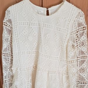 Cream colored lace Maurices blouse Size Small